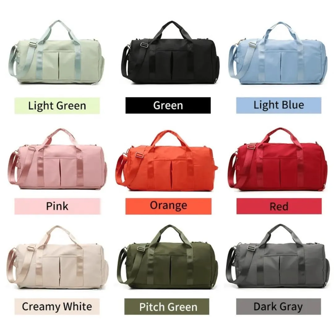 Personalized Travel Bag – Custom Gym & Weekender Duffle Bag for Men and Women (Grey Customize with Text)