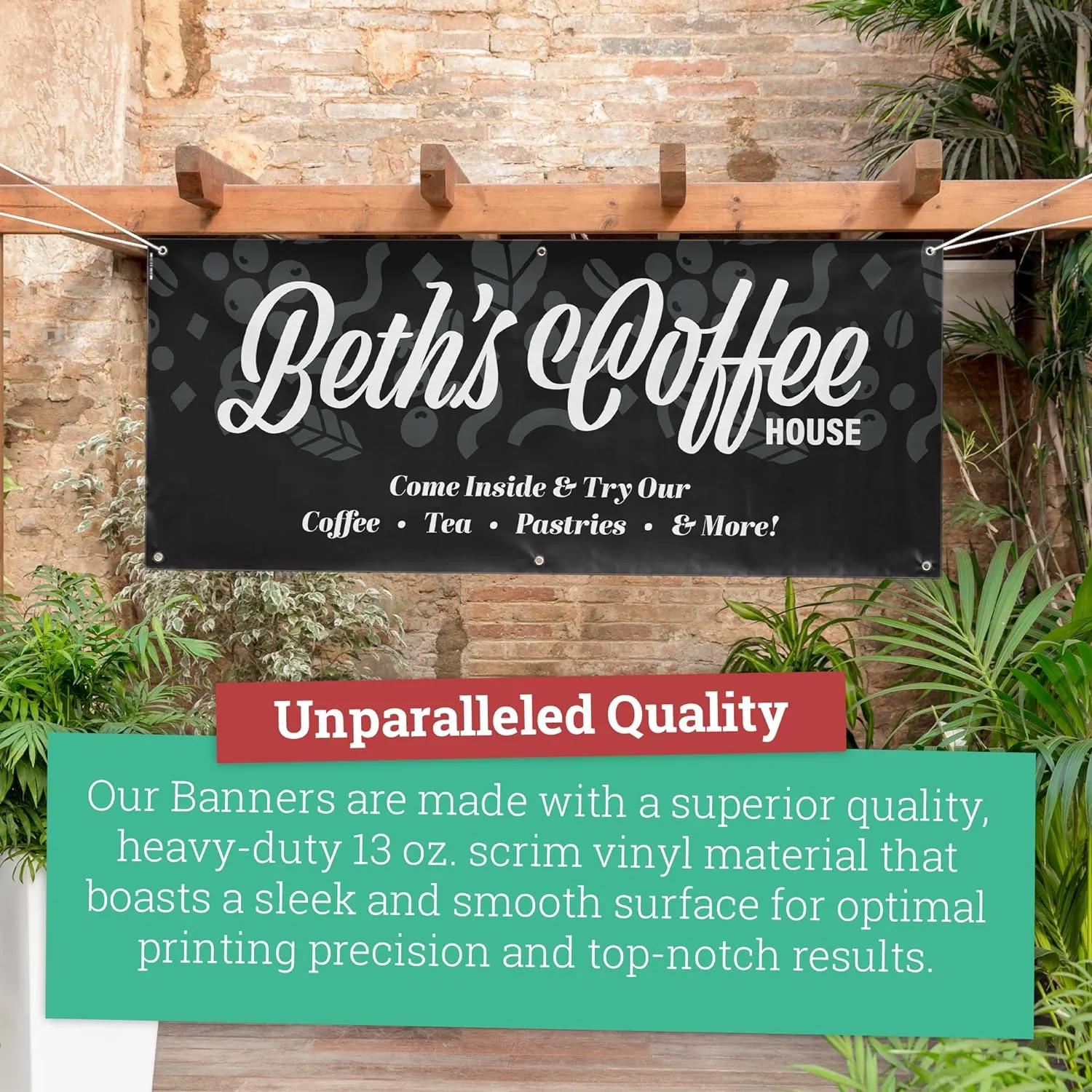 Personalized Vinyl Banner – Vinyl Printed Customizable Banner for Indoor and Outdoor Use (2'x4')
