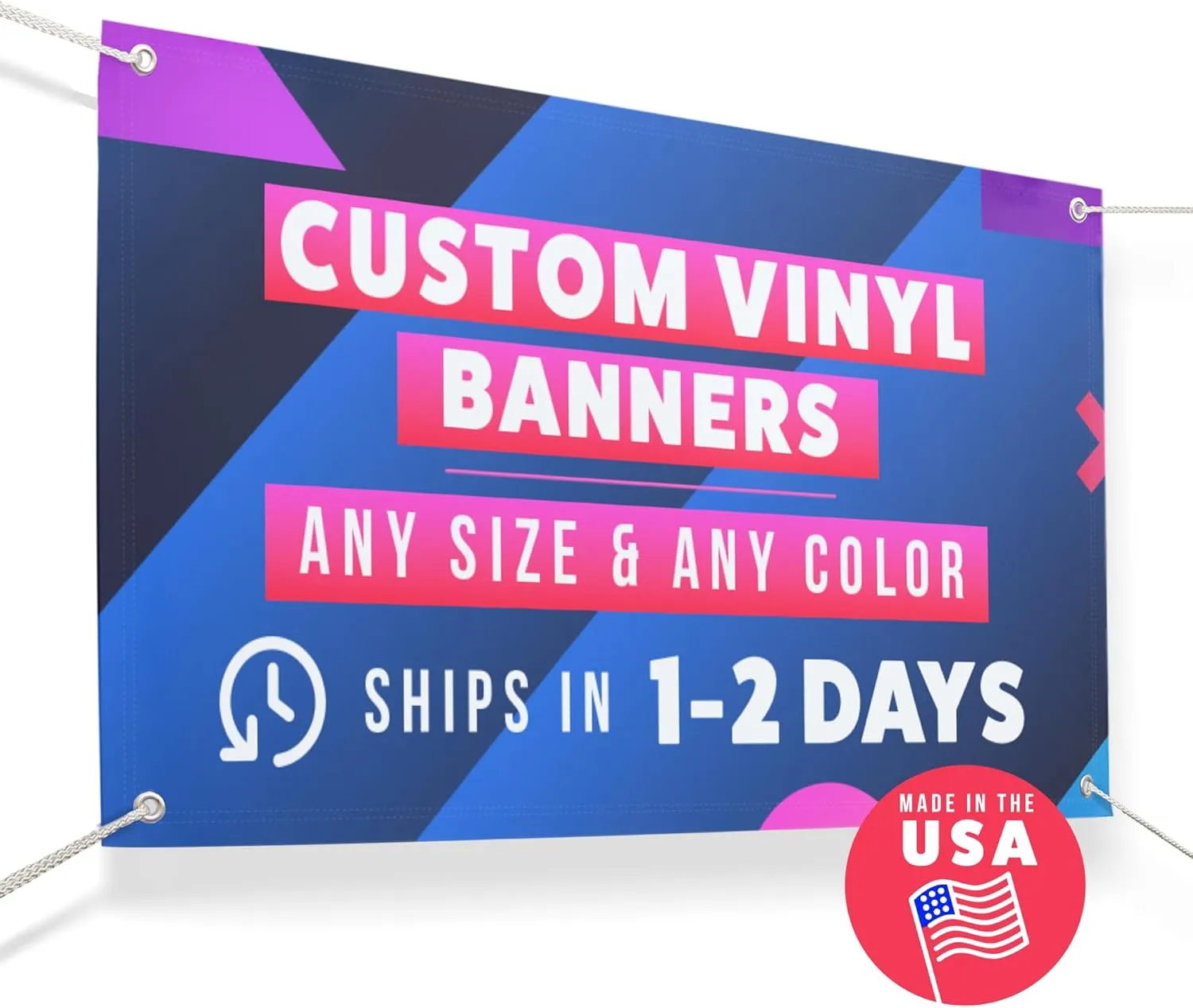 Personalized Vinyl Banner – Vinyl Printed Customizable Banner for Indoor and Outdoor Use (2'x4')