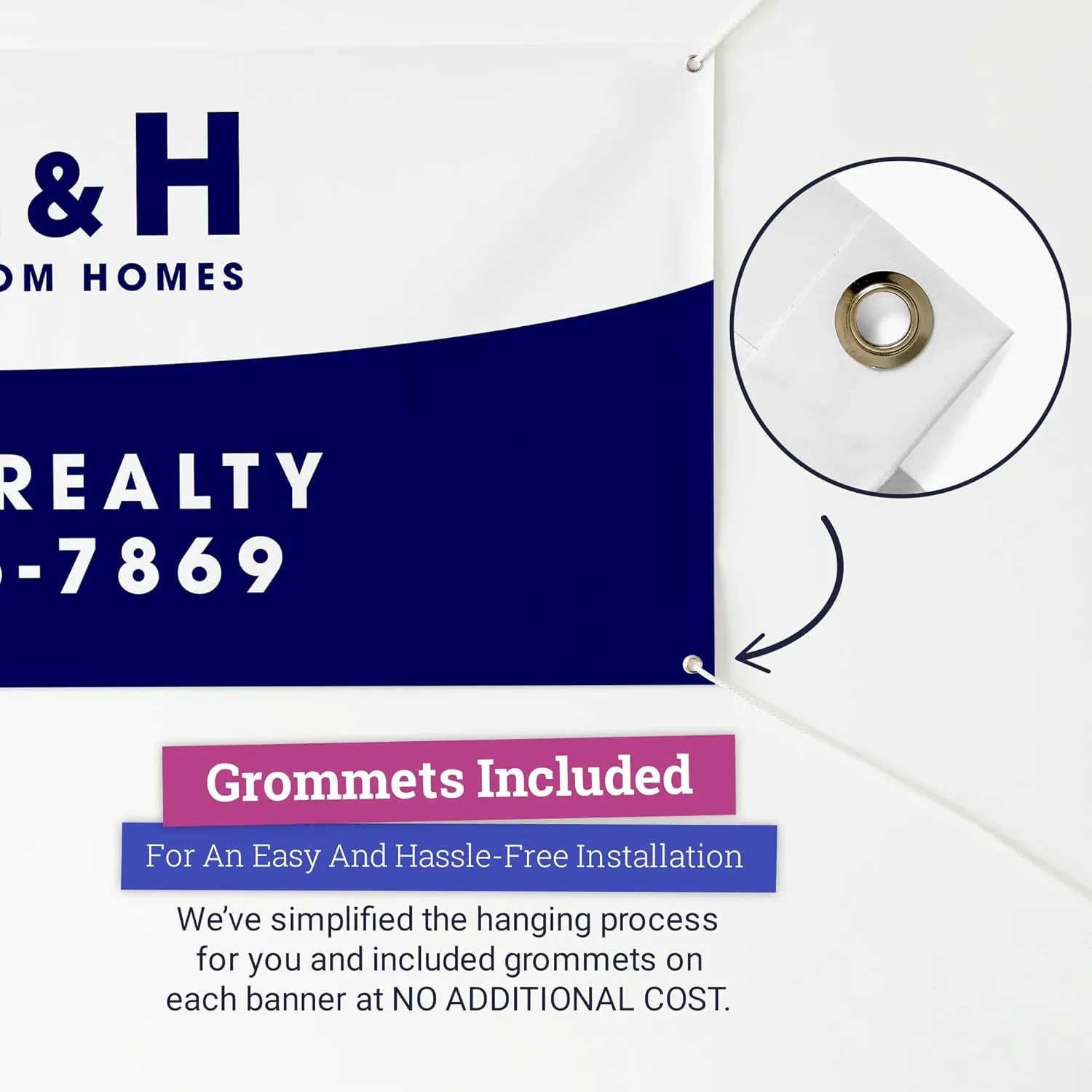 Personalized Vinyl Banner – Vinyl Printed Customizable Banner for Indoor and Outdoor Use (2'x4')