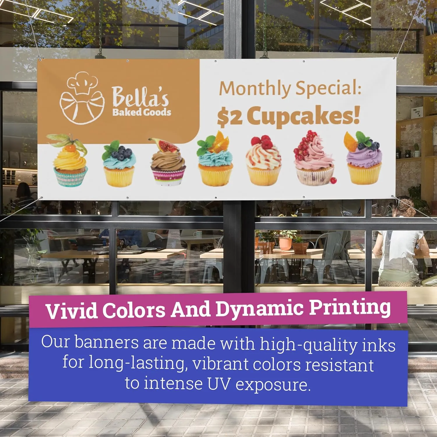 Personalized Vinyl Banner – Vinyl Printed Customizable Banner for Indoor and Outdoor Use (2'x4')