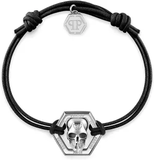 Philipp Plein Men's Bracelet Textile Skull Stainless Steel Left