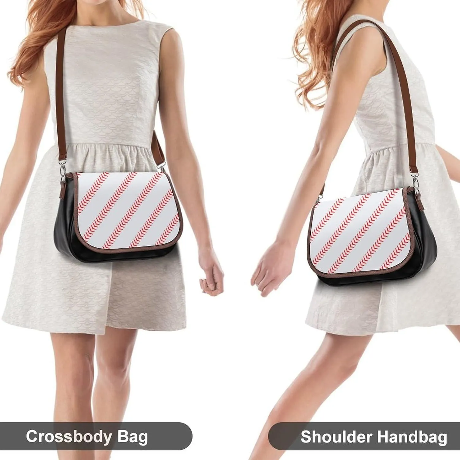 Pink Witch Gothic Pattern Fashionable And Durable Portable Leather Shoulder Bag