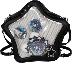 Pins Display Crossbody Bag Star-Shaped Ita Bag Y2k Aesthetic Cute Handbag for Anime Comic Con
