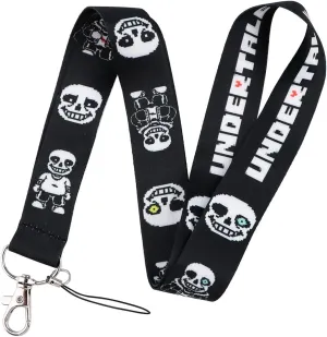 Pinstant Undertale Sans Indie Video Game 17.7" Neck Lanyard Keychain Holder ID Badge Mobile Phone Pin Strap