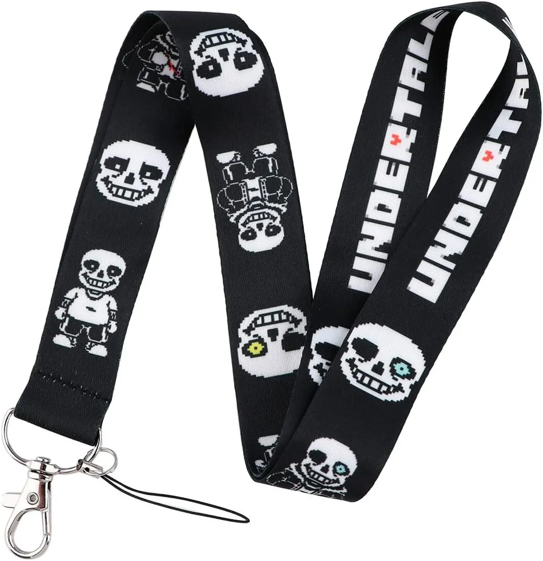 Pinstant Undertale Sans Indie Video Game 17.7" Neck Lanyard Keychain Holder ID Badge Mobile Phone Pin Strap