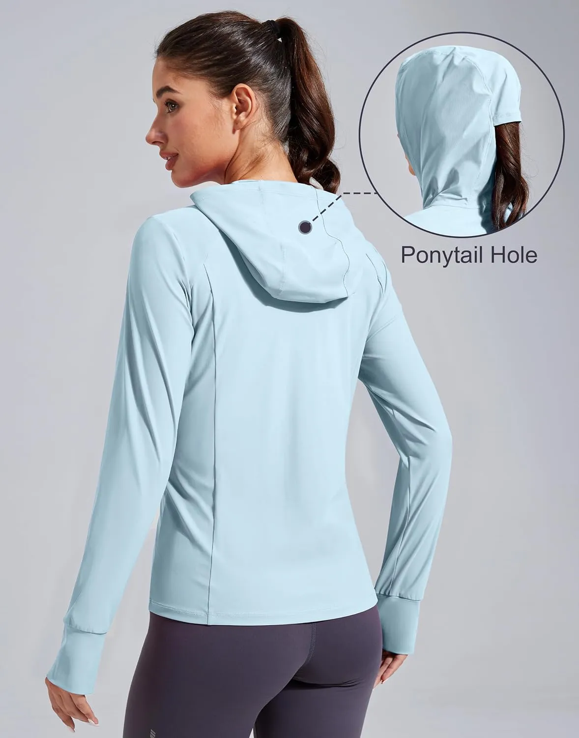 Pioneer Camp Women's UPF 50  UV Sun Protection Jacket Hooded SPF Cooling Sun Shirt Lightweight Hiking Fishing Summer Clothing