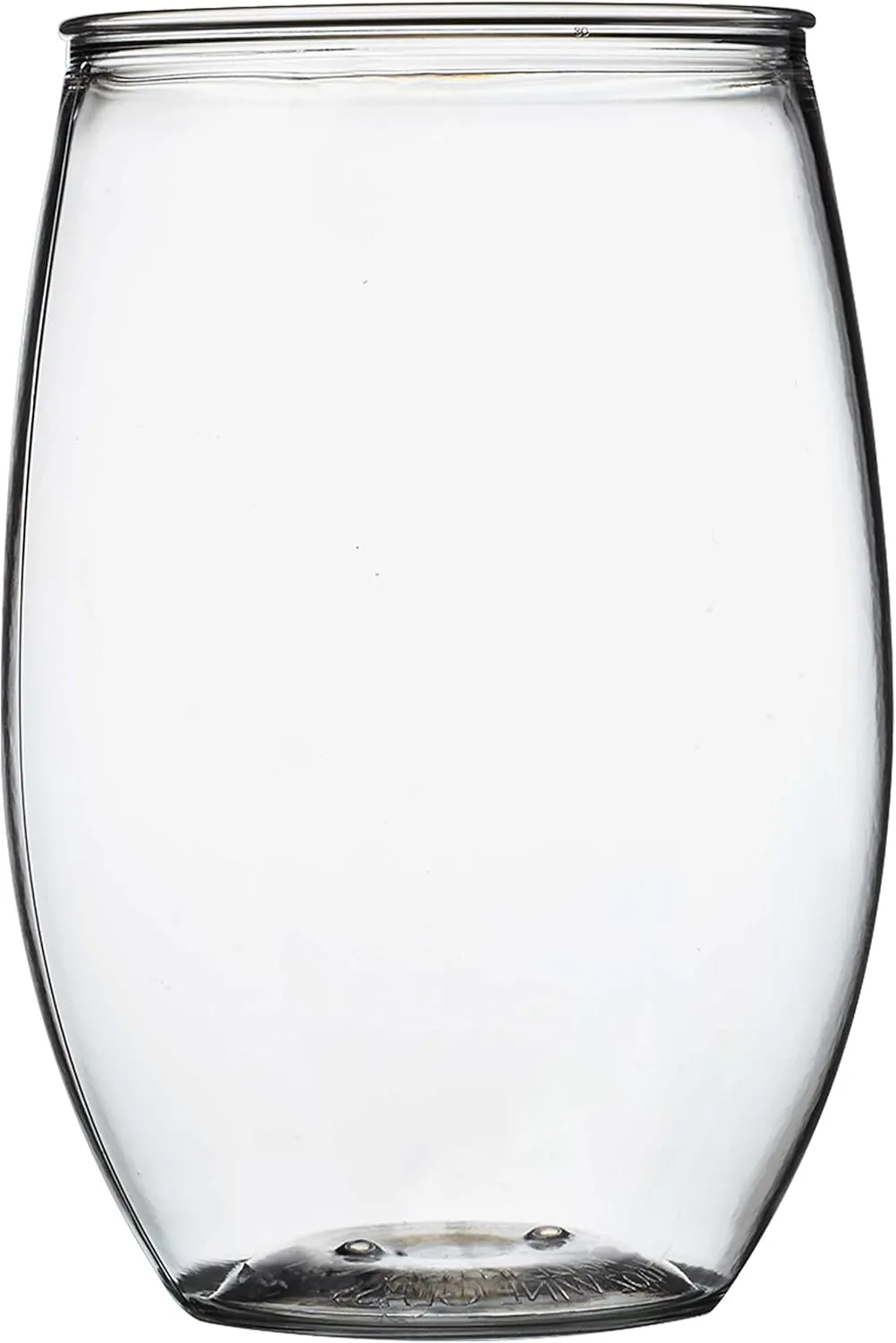 Plastic Stemless Wine Glasses 16 oz. Set of 10, Bulk Pack - BPA Free, Great for Outdoor Lounges, Poolside, Parties and Other Events - Clear
