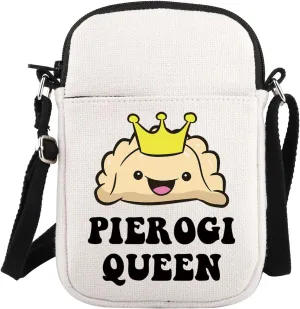 PLITI Dumpling Gift Pierogi Lover Gift Pierogi Themed Gift Polish Food Gift Gyoza Pierogi Queen Crossbody Bag