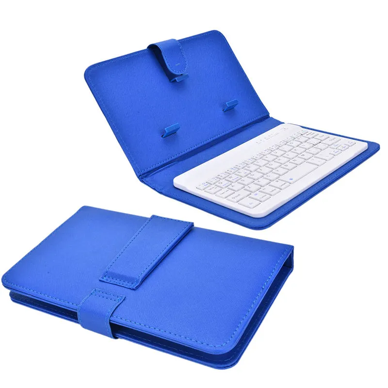 Portable PU Leather Wireless Keyboard Case for iPhone Protective Mobile Phone with Bluetooth Keyboard for iPhone 6 7 Smartphone black