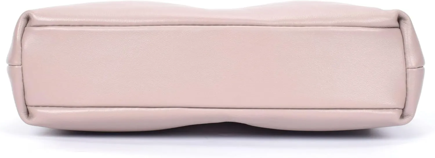 Premium Italian Leather Shoulder Bag for Women – 100% Genuine Leather. Detachable & Adjustable Strap