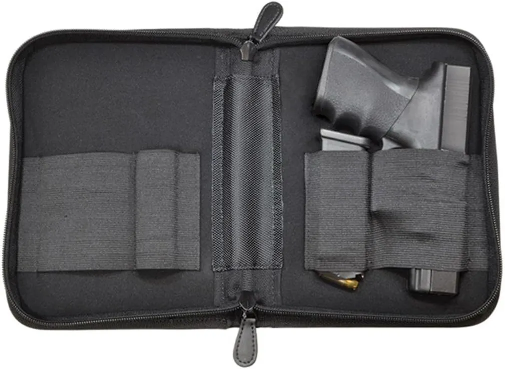 PS Products NPCLBLK Holster Mate - Pistol Case - Fits Medium to Large Frame Semi-Automatic Pistols, Black