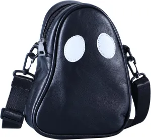 PU Leather Funny Ghost Bag, Splicing Color-blocking Cute Devil Messenger Bag，Adjustable Mobile Phone Bag for Woman