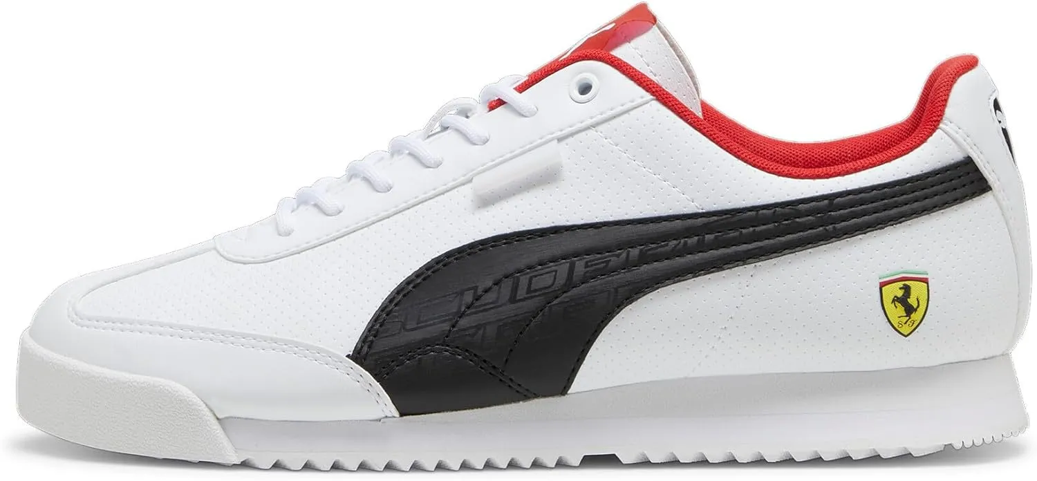 PUMA Men's Ferrari Roma Via Shoes, White-Vapor Gray, 12