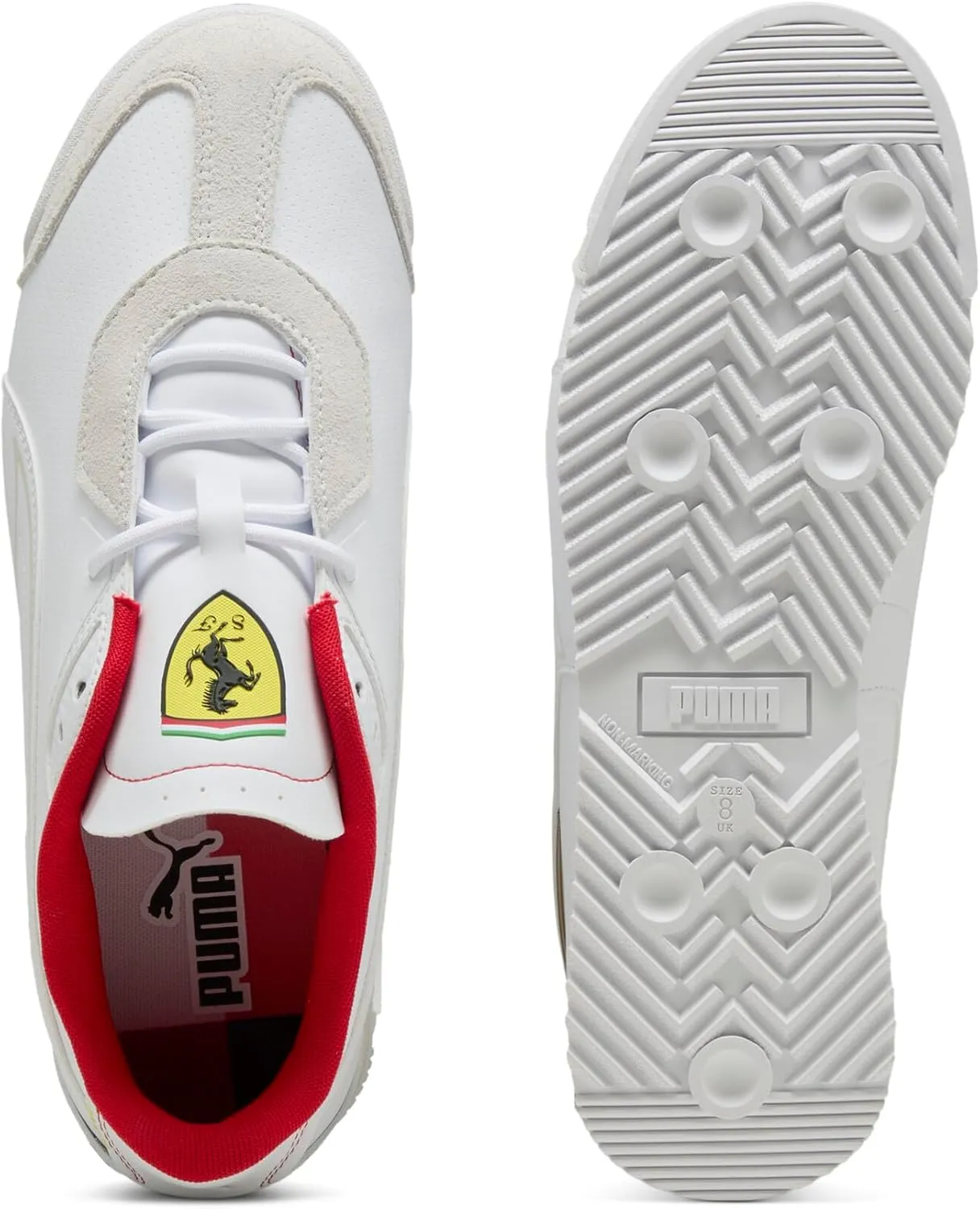 PUMA Men's Scuderia Ferrari Roma Shoes, White, 7.5