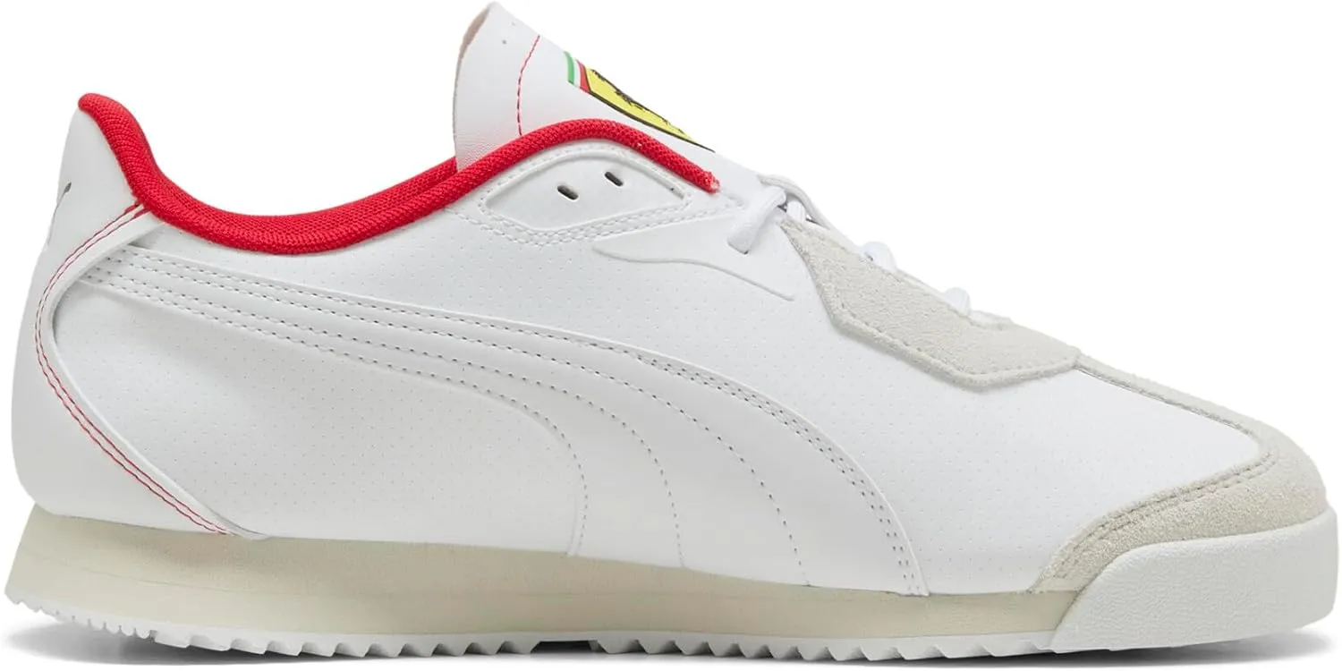 PUMA Men's Scuderia Ferrari Roma Shoes, White, 7.5