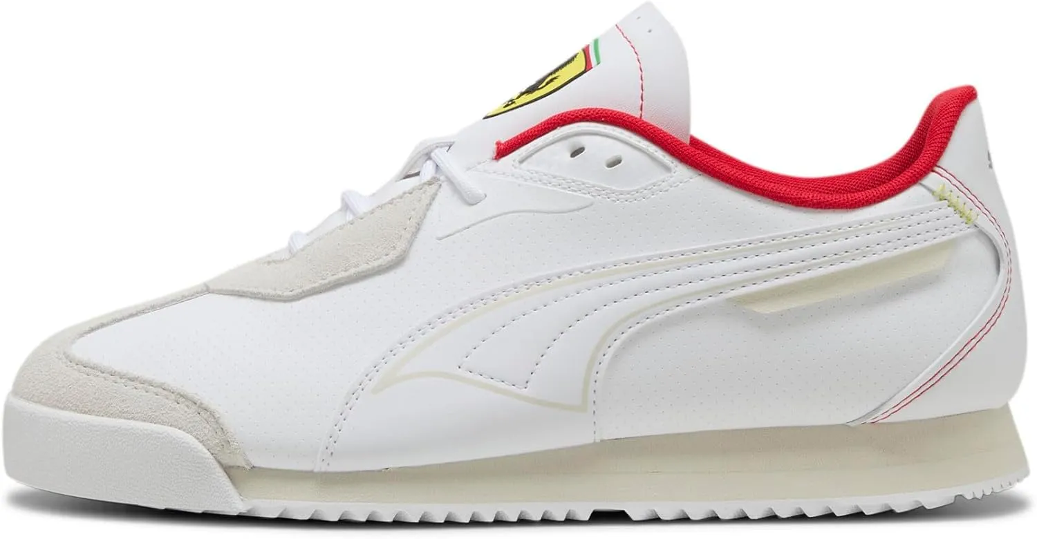 PUMA Men's Scuderia Ferrari Roma Shoes, White, 7.5