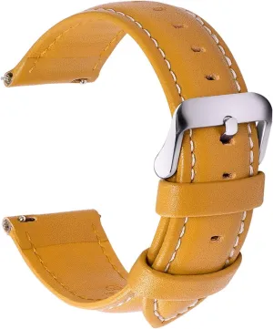 Quick Release Watch Strap Watch Band, 18/20/22/24 mm Quick Release Genuine Leather Watch Band Mens Womens Watchband Bracelet Pin Buckle Watch Strap