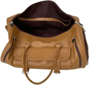 "" Leather Duffel Bag –cowhide Travel in Style with Spacious Storage and Comfort"" (leather full grain, 22 inch)