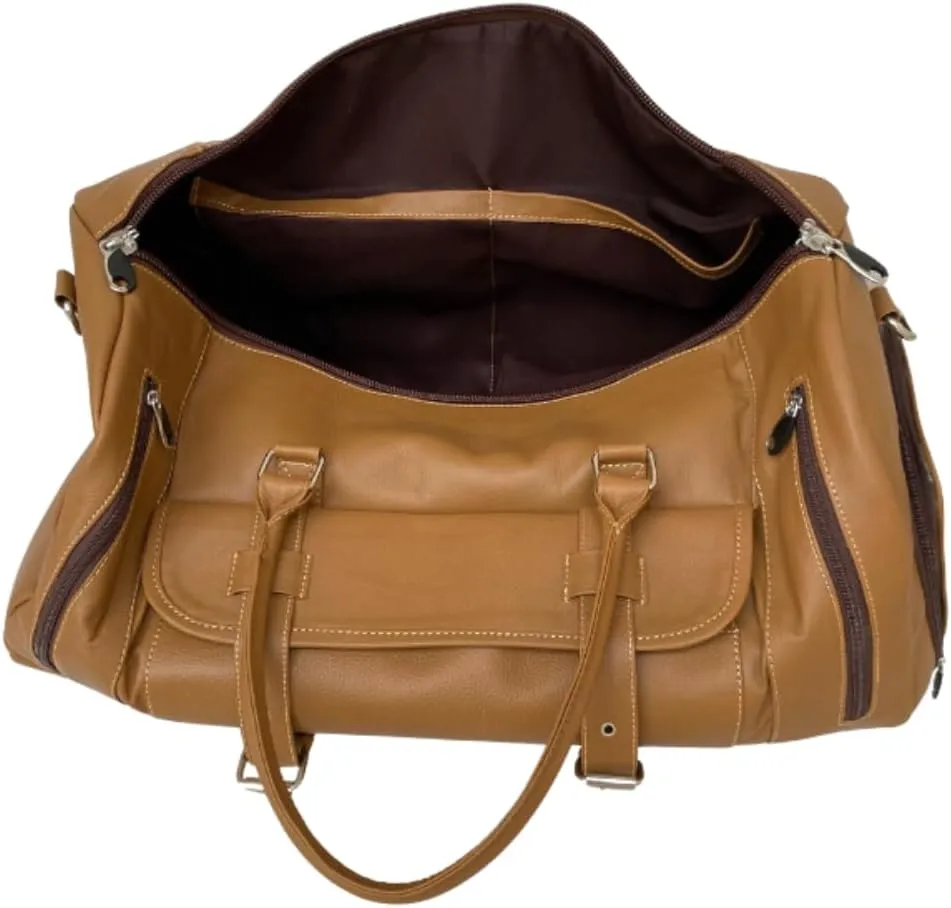 "" Leather Duffel Bag –cowhide Travel in Style with Spacious Storage and Comfort"" (leather full grain, 22 inch)