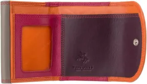 Rainbow Collection Small Leather Purse RFID and Tap and Go RB126 (Orange Multi)