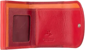 Rainbow Collection Small Leather Purse RFID and Tap and Go RB126 (Red Multi)