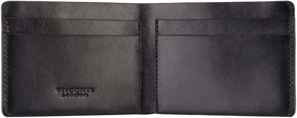 Raw Collection Dollar Unlined Leather Very Slim Wallet RW49 (Black)