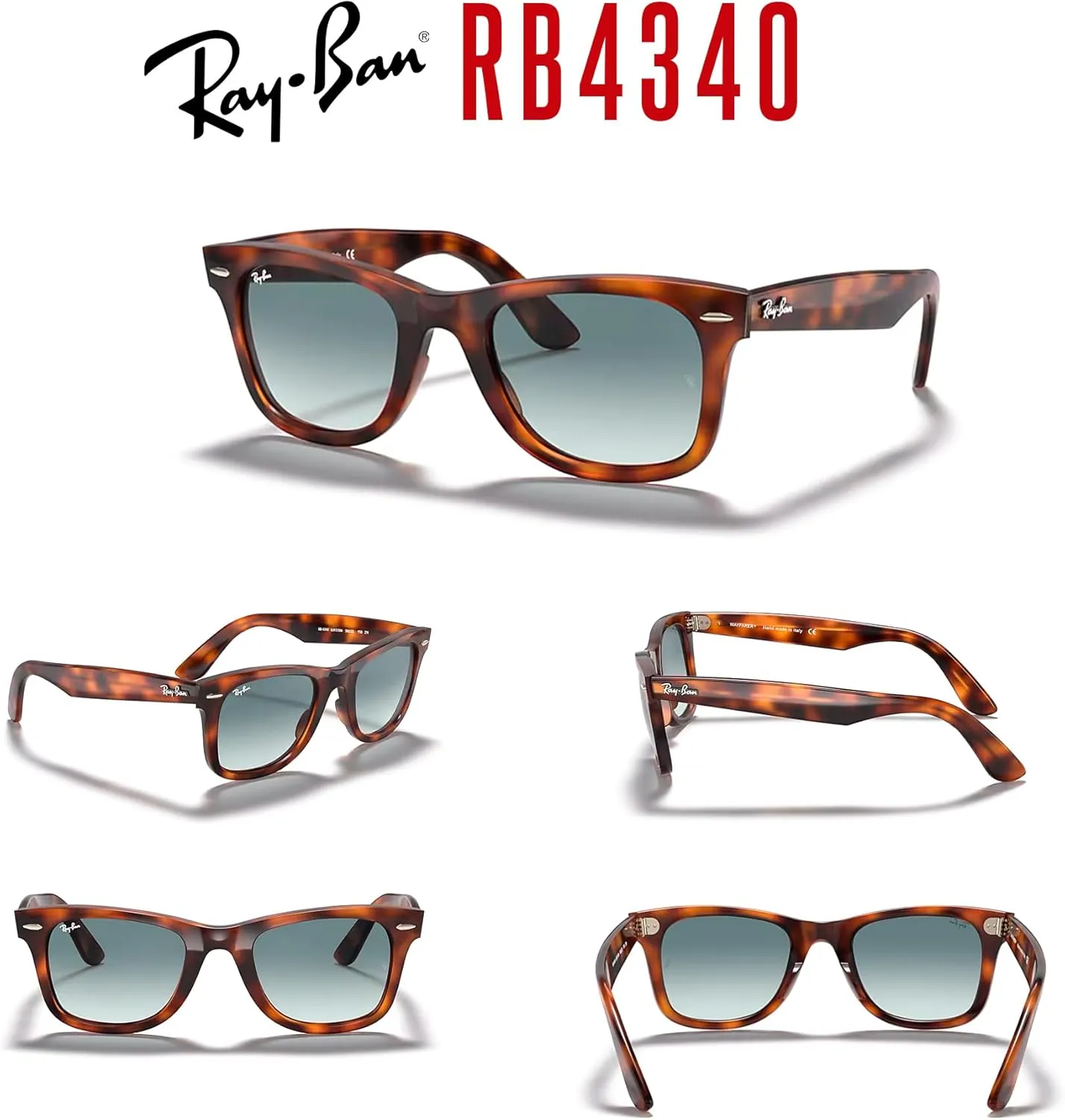 Ray-Ban Rb4340 Wayfarer Ease Square Sunglasses   Bundle with DIW Kit
