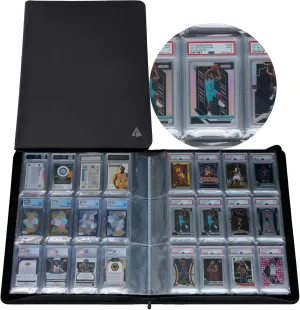 Rayvol 12 Pocket PSA Slab Binder, Holds 168 PSA Slabs, Graded Card Binder for PSA, CGC, CSG, FGS and FCG Slabs