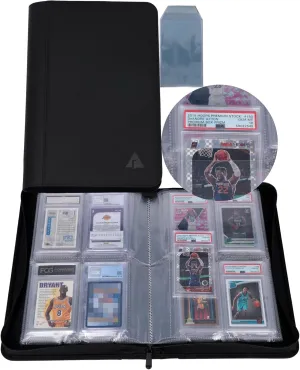 Rayvol PSA-Sized Slab Binder, Graded Card Binder fit 40 PSA Slabs Includes 40 PSA-Sized Sleeves, 4 Pockets Top Loading Graded Card Holder Storage Album