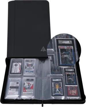 Rayvol SGC-Sized Slab Binder, 4 Pockets Top Loading Card Binder fit 40 SGC Slabs, Graded Card Holder Storage Album