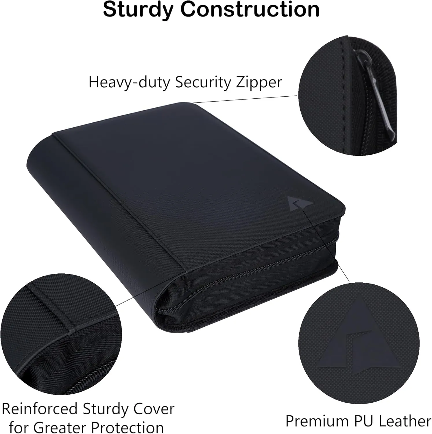 Rayvol SGC-Sized Slab Binder, 4 Pockets Top Loading Card Binder fit 40 SGC Slabs, Graded Card Holder Storage Album