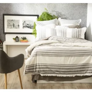 Renee Taylor Yarn Dyed Vintage Washed Cotton Quilt Cover Set - Sierra