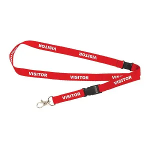 Rexel ID Pre-Printed Visitor Lanyards, Pack of 5
