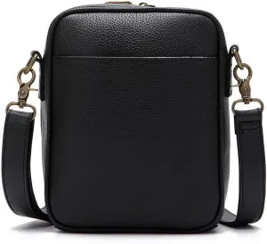 RFID blocking Anti-theft Crossbody Bag Vintage Mini Messenger Bag Travel Waterproof Purse with Built in Wallet