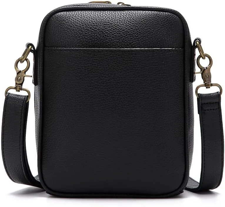RFID blocking Anti-theft Crossbody Bag Vintage Mini Messenger Bag Travel Waterproof Purse with Built in Wallet