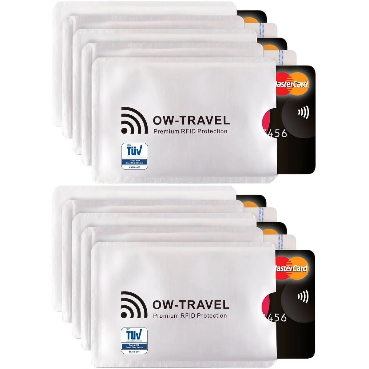 RFID blocking contactless bank credit card security protector sleeves