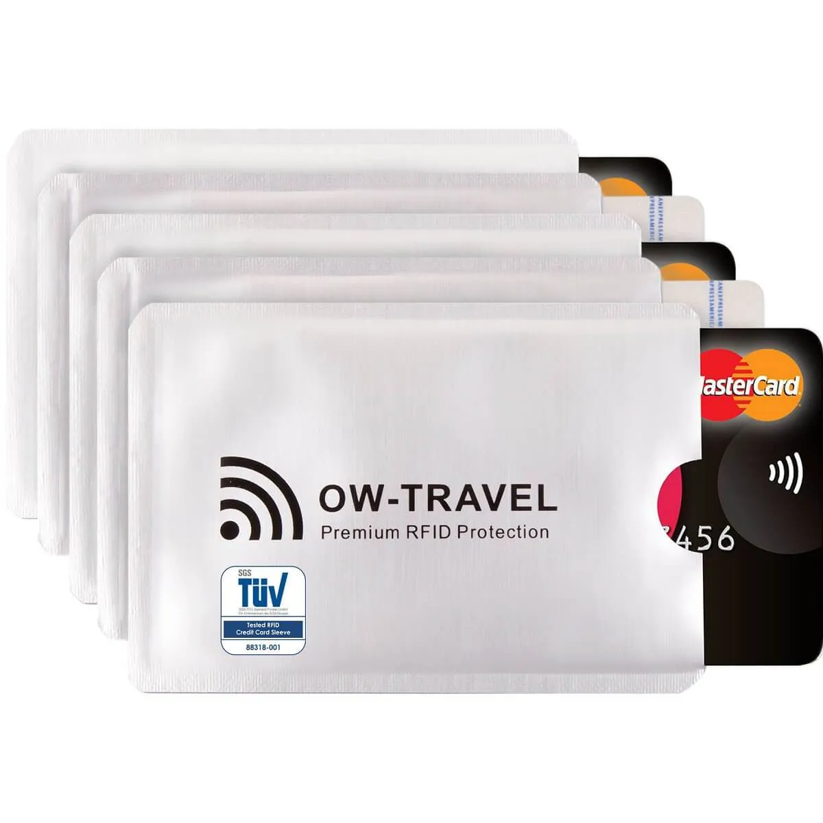 RFID blocking contactless bank credit card security protector sleeves