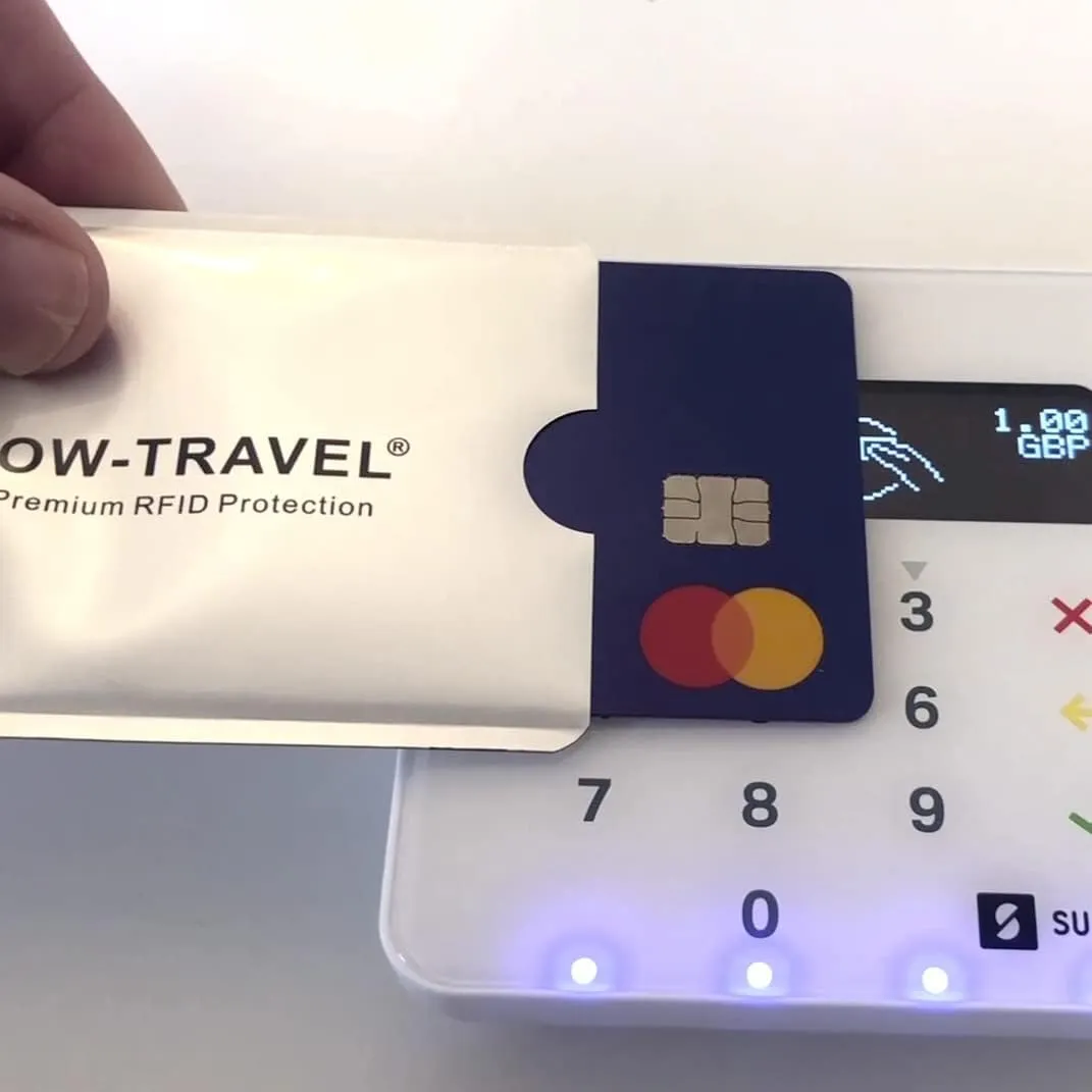 RFID blocking contactless bank credit card security protector sleeves