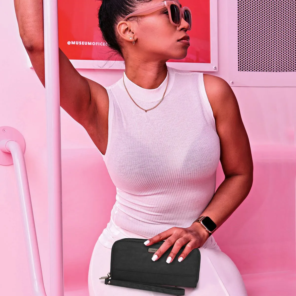 RFID Blocking Double Zip Wallet