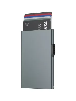 RFID Blocking Slim Metal Pop-Up Card Wallet