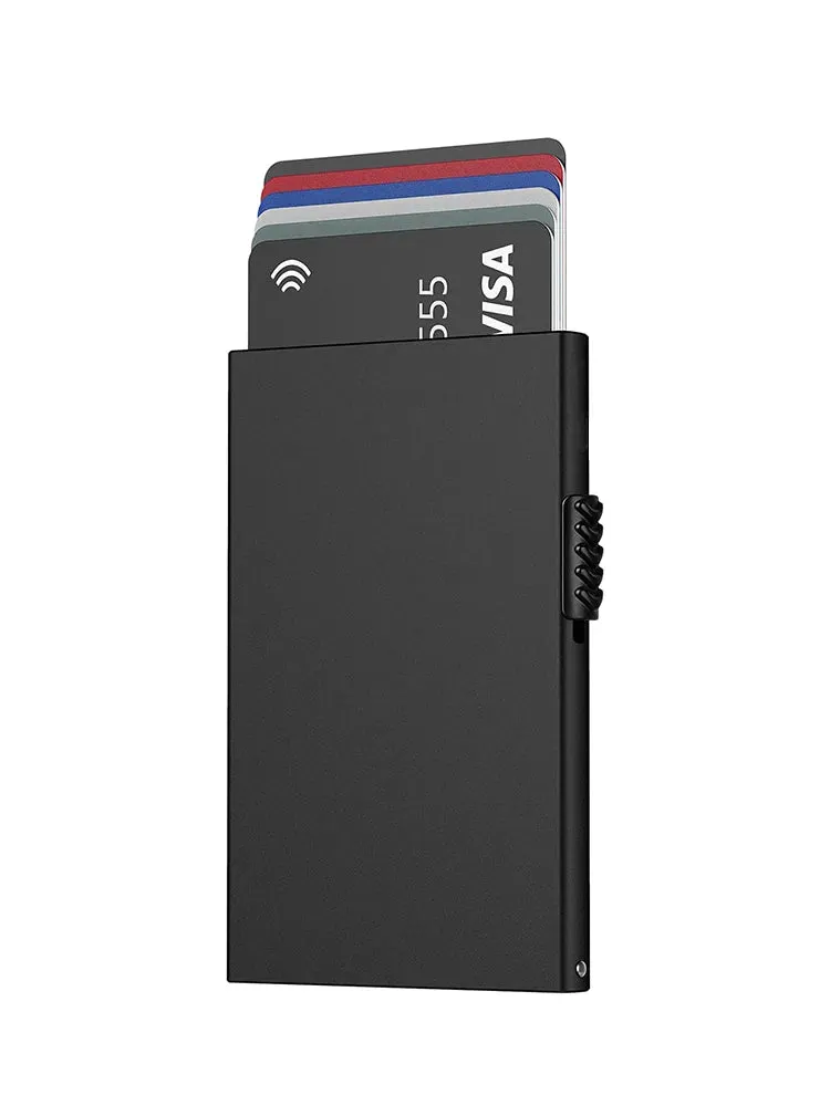 RFID Blocking Slim Metal Pop-Up Card Wallet