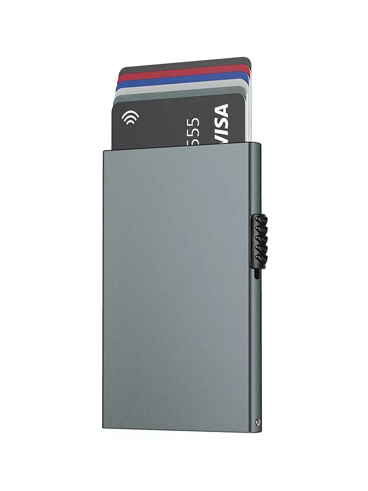 RFID Blocking Slim Metal Pop-Up Card Wallet