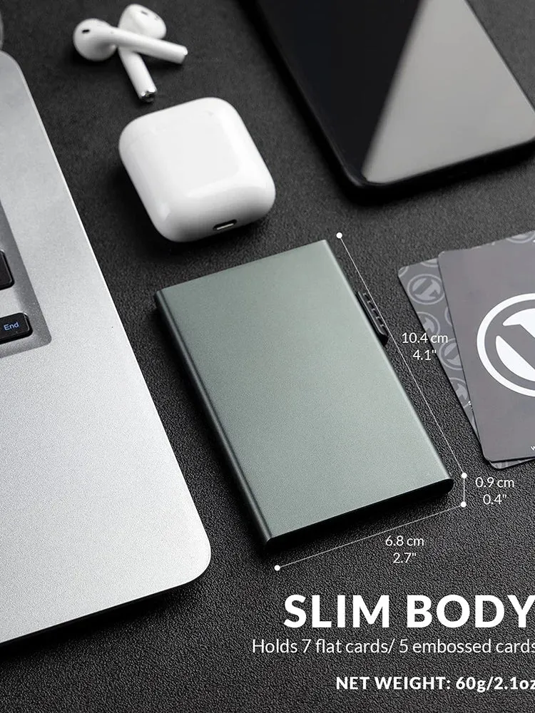 RFID Blocking Slim Metal Pop-Up Card Wallet