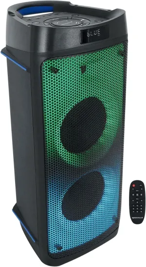 Rockville BASS Party 65 1200W Bluetooth Speaker, Deep Bass, LED Lights, Mic Inputs, TWS Linking, Long Battery Life, Perfect for Parties and Karaoke