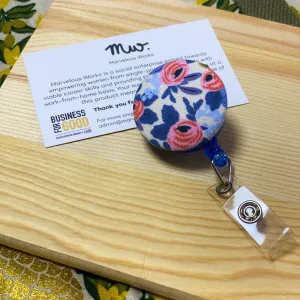 Rosa Periwinkle Retractable Badge Reel Only