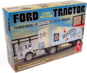 Round 2 Unknown AMT Ford C900 Hostess Truck with Trailer 1:25 Scale Model Kit (AMT1221)