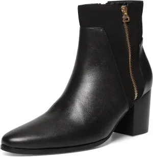 Rui Landed Ankle Boot for Men Heeled High Top Chelsea Boots Slip On Style Genuine Leather Dual Side Zipper Taller Shoes Splicing Collar Easy Care Mens Heeled Boots