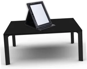 SAFIGLE Portable Folding Makeup Mirror with LED Fill Light PU Leather Black for Vanity and Dressing Durable and Stylish Design