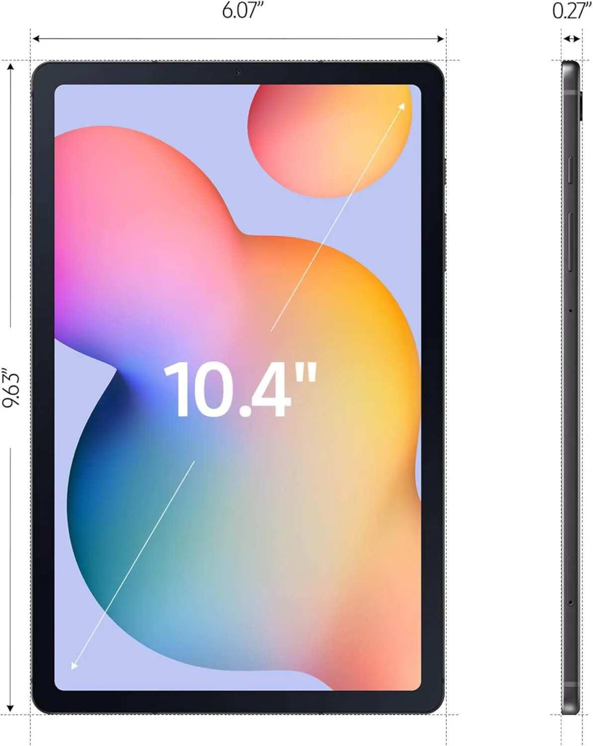 SAMSUNG Galaxy Tab S6 Lite 10.4' 64GB WiFi Android Tablet, S Pen Included, Gaming Ready, Long Battery Life, Slim Metal Design, Expandable Storage, US Version, Oxford Gray, Amazon Exclusive (2024)
